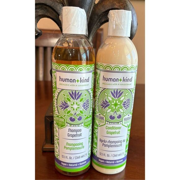 HUMAN + KIND - NWT Grapefruit Shampoo & Conditioner Duo/12.1 oz Each/Vegan - Picture 15 of 15